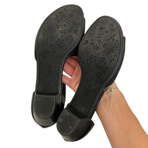 Gabor Black Sandal Heels Sz 8.5 - Picture 4 of 8